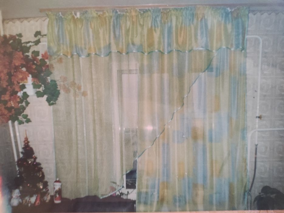 Тюль зелена і сітка