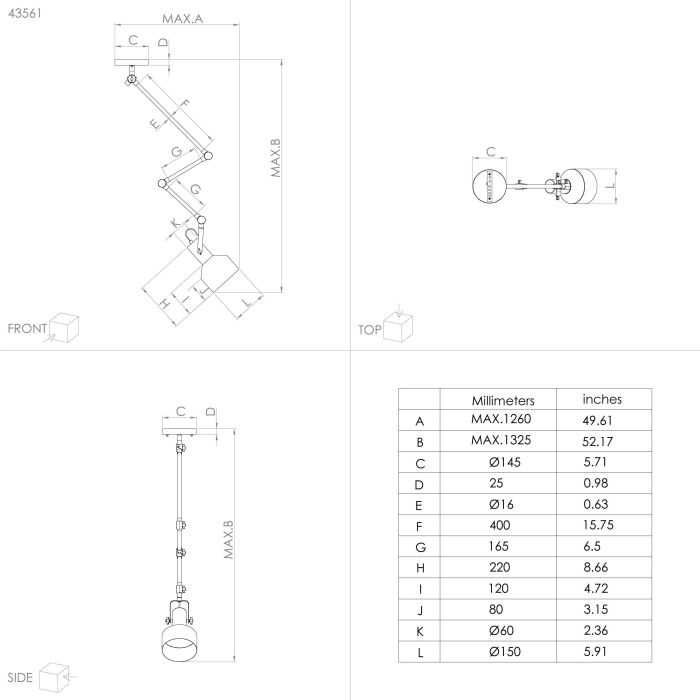 Lampa sufitowa TAKELEY 43561