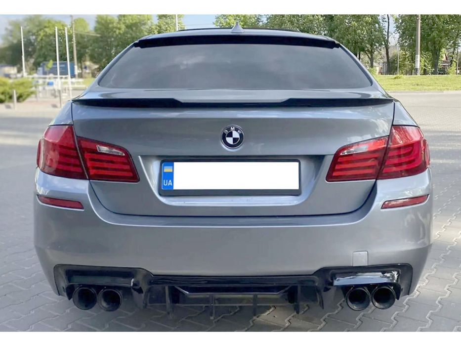 BMW 5 серія F-10/11/07 2010-2016 Задній дифузор DPT чорний глянець
