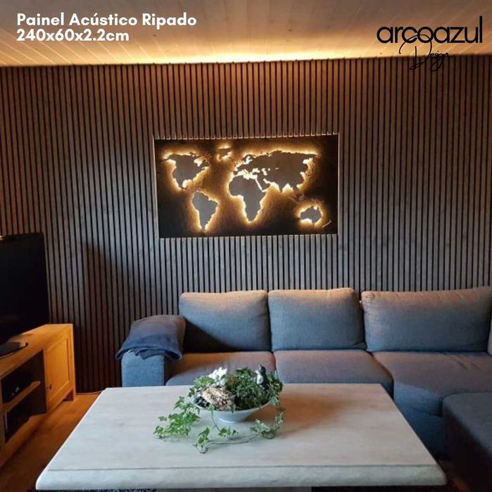 Painel de Ripas Acustico - Várias cores By Arcoazul Design