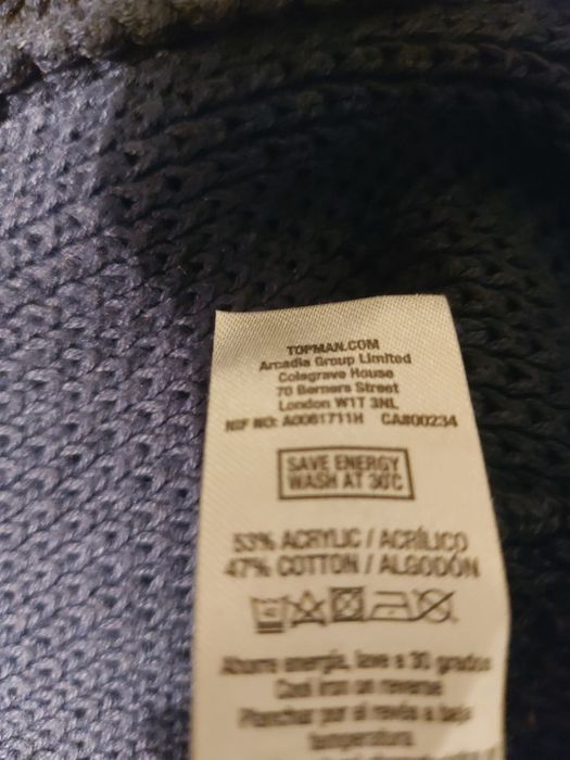 Sweter granatowy xs basic z bawełnaklasyczny old money