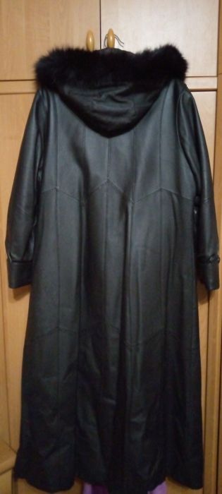 Шкіряне пальто зима