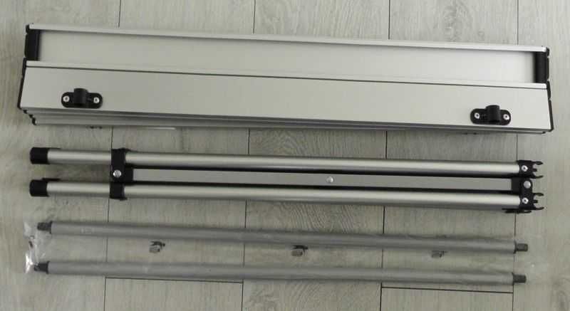 Stolik kempingowy turystyczny aluminiowy 70x70x70cm składany