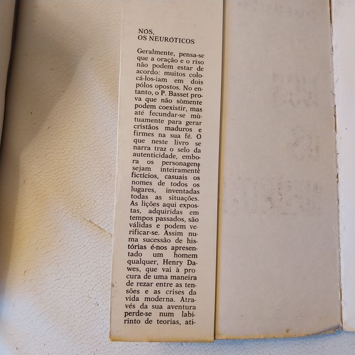 Livro "Nós, os Neuróticos" – Bernard Basset (Edições Paulistas)