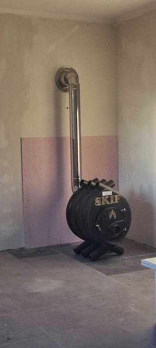 Монтаж дымоходной системы. Установка буржуйки. Монтаж дымохода. Камины