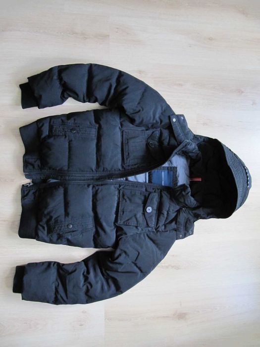 TOMMY HILFIGER kurtka męska zimowa puchowa z kapturem rozmiar S