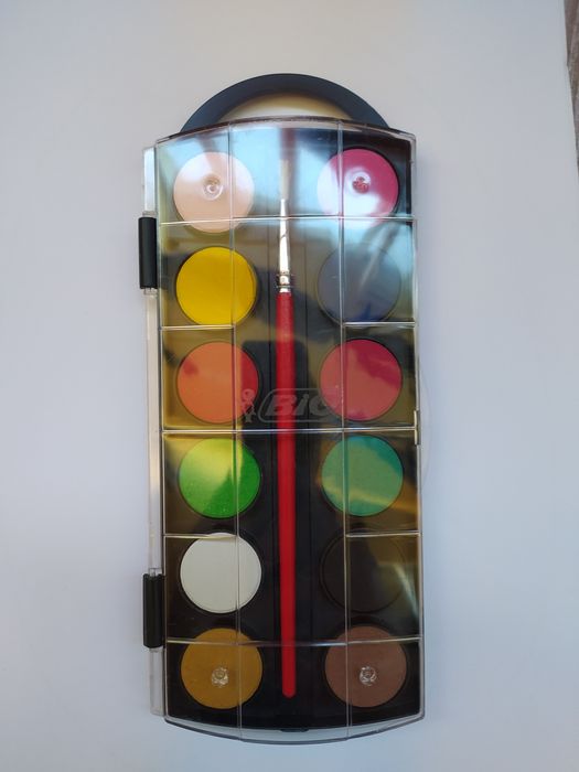 Фарби "BIG" сухі акварельні 12 кольорів