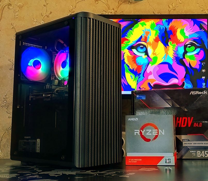 GTX1660+ Ryzen 3100+ B450+ 8/16Gb DDR4 AM4 игровой компьютер