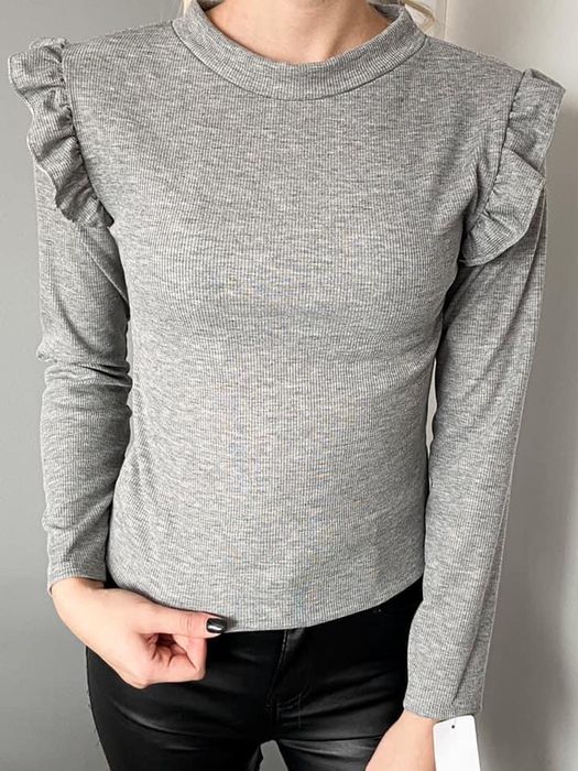 Bluzka  damska prążek dwa kolory