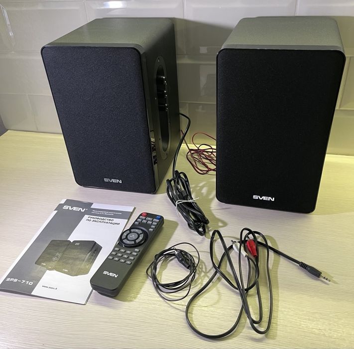 Продам мультимедійні компʼютерні колонки. Акустична система 2.0 з Bluetooth SVEN SPS-710 . Повний комплект / стан новоі