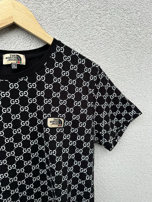 Czarna koszulka M tee tshirt z logo GG the north face