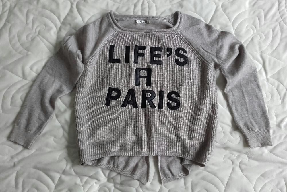 sweter beżowy brązowy PARIS miły w dotyku rozm. S 36 38
