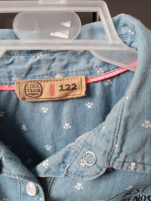 Koszula ,tunika dżinsowa dziewczęca  Cool Club rozmiar 122