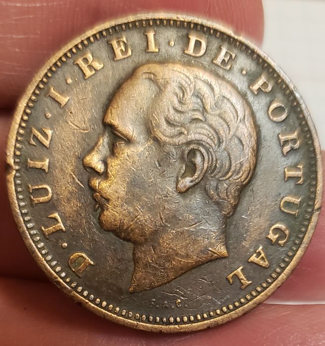 Moeda antiga de 20 reis de 1884