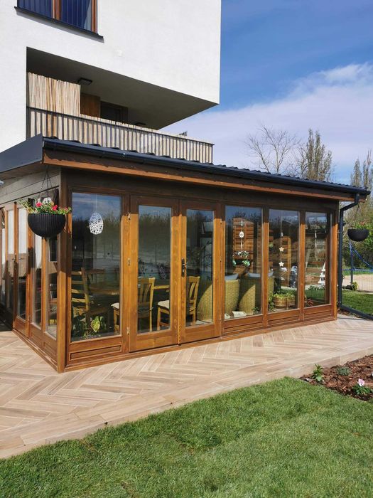 WYSOKA JAKOŚĆ! ogród zimowy z drewna / taras / oranżeria / patio / HIT