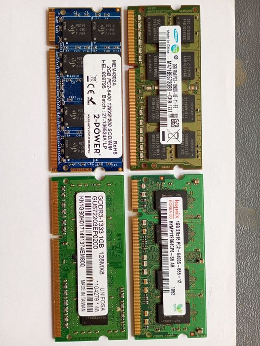 Pamiec ram do laptopa PC2, PC3 calosc/sztuka