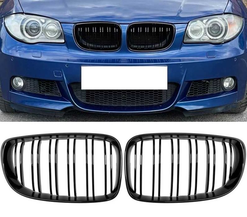 Nerki grill atrapa Czarny do BMW E81 E82 E87 E88 LCI LIFT 2007/2011