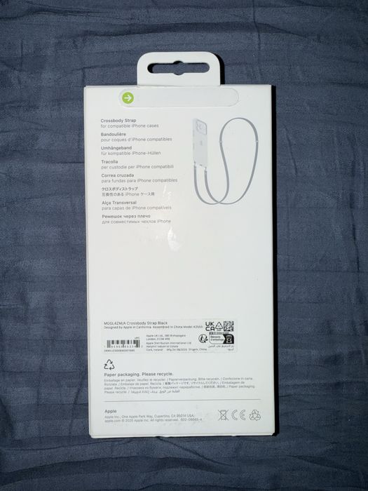 Оригінальний шнурок через плече Apple Crossbody Strap – Black (MGGL4)
