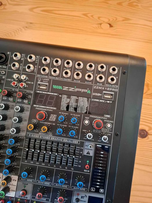 Nowy! Mikser Audio ZZIPP ZZMX12PRO 12-Kanałowy z DSP/MP3/BT