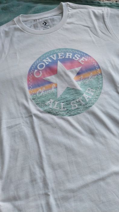Biały t shirt Converse
