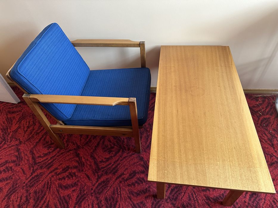 Stolik ława + 2 fotele PRL