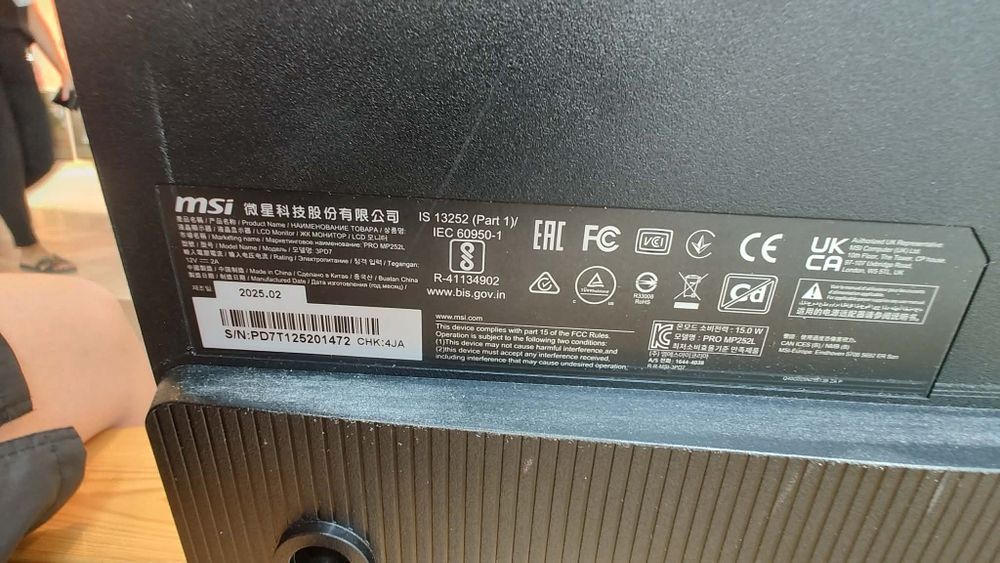 Monitor MSI PRO MP252L Czytaj Opis!!!
