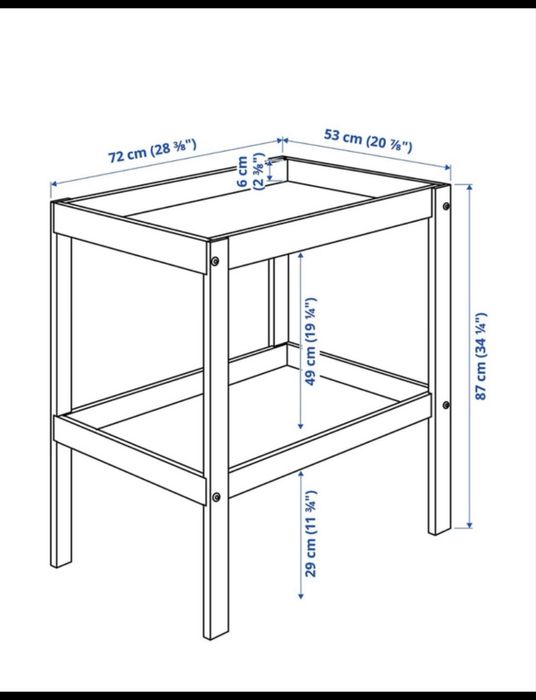 Przewijak ikea Sniglar z mata do przewijania i pojemnikami