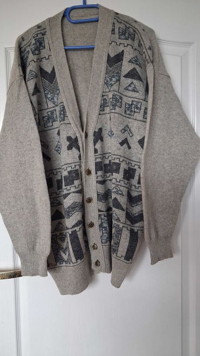 Sweter męski rozpinany wełniany