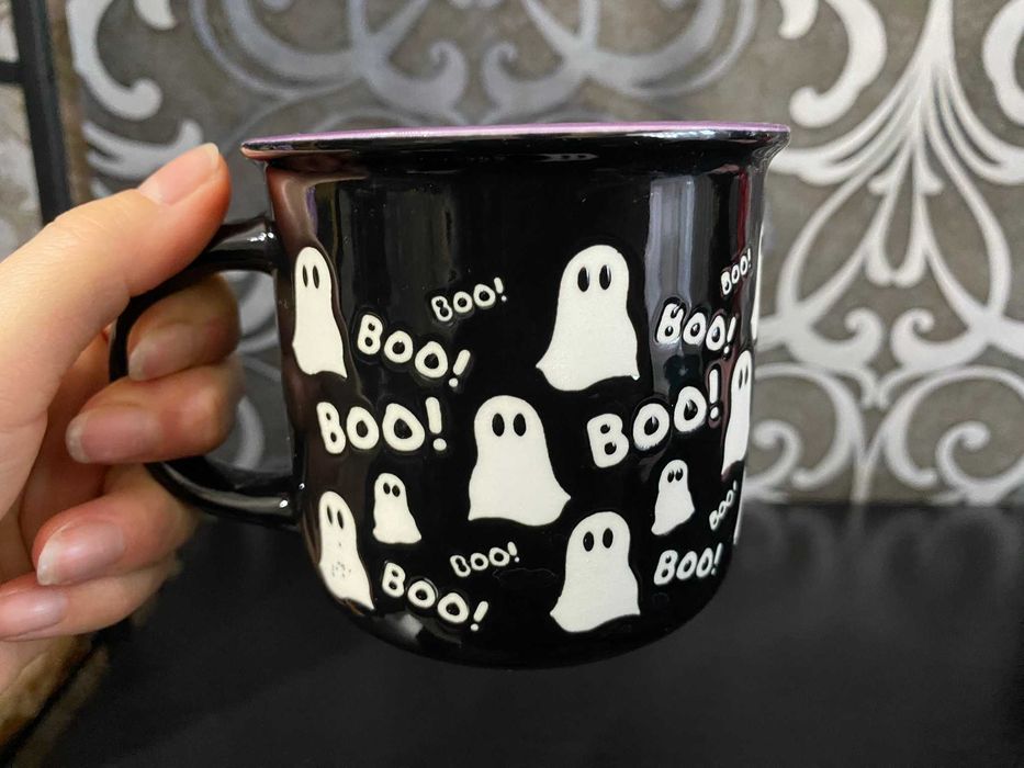 Чашка, кружка з привидами Хелловін, Чашка с привидениями Halloween готична