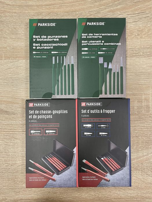 Набір пробійників 3/5/8мм та пуансонів 3/5/8мм (набір 6 шт) PARKSIDE