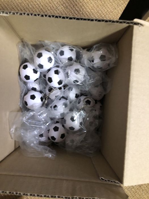 Porta chaves de bola de futebol, conjunto de 50, ideal brindes