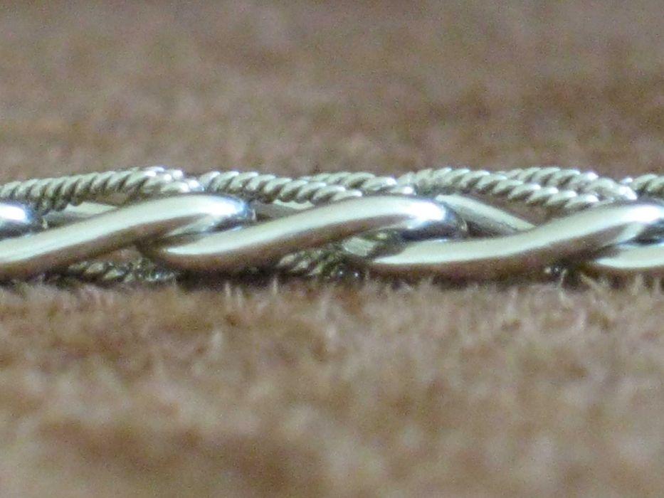Pulseira Prata Maciça de Lei 835`/.. C/Contraste