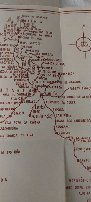 Horário  geral de camionagem Ribatejana de 1956