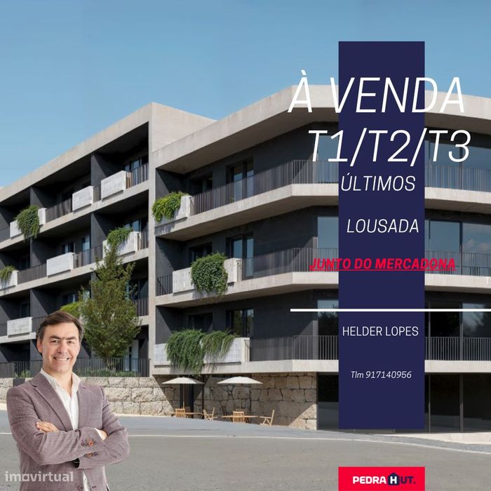 Lousada | T1 |T2 |T3 Novos em Construção |Ao Mercadona | NEWS — Silvares, Pias, Nogueira E Alvarenga, Porto