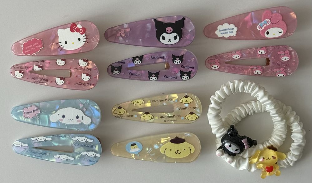 заколки резинки Санріо (Хеллоу Кітті, Куромі, Мелоді..)