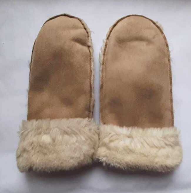 damskie ocieplane jednopaczaste rękawice roz.L