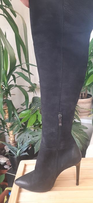 Kozaki  damskie nubuk