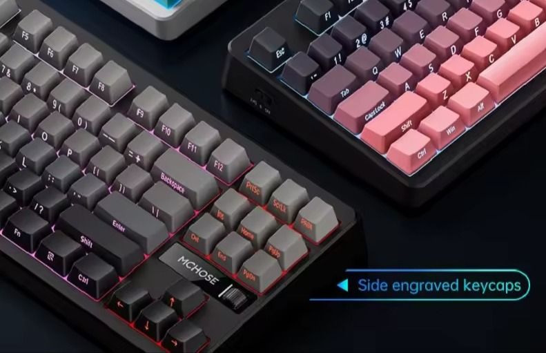 Бездротова RGB механічна клавіатура Mchose G87 10000mAh, 87%+роллер