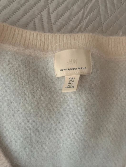 Sweter kardigan H&M HM moher welna L 40