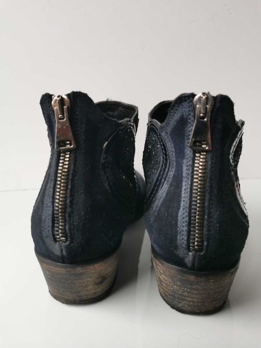kowbojki skórzane RUSSELL & BROMLEY w stylu boho roz 40
