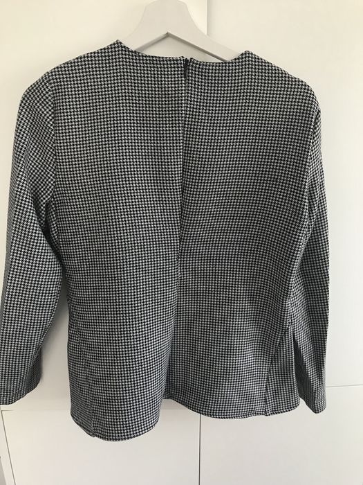 Bluzka w pepitkę ZARA WOMAN rozmiar L z baskinką + gratis