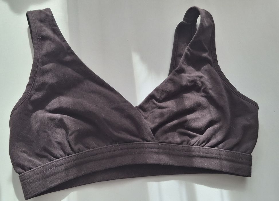 Czarny miękki biustonosz do karmienia M L