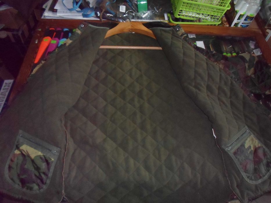 Kurtka Myśliwska Kamuflaż Leśny Woodland r.XL pikowana na polarze