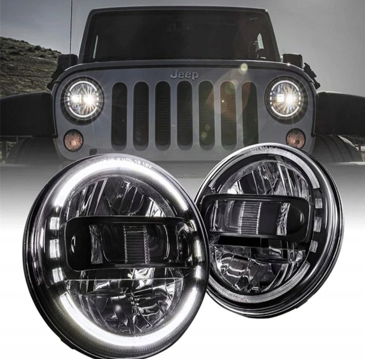 Lampy REFLEKTORY przód LED 7" Jeep Wrangler JK TJ CJ King Kong Extreme