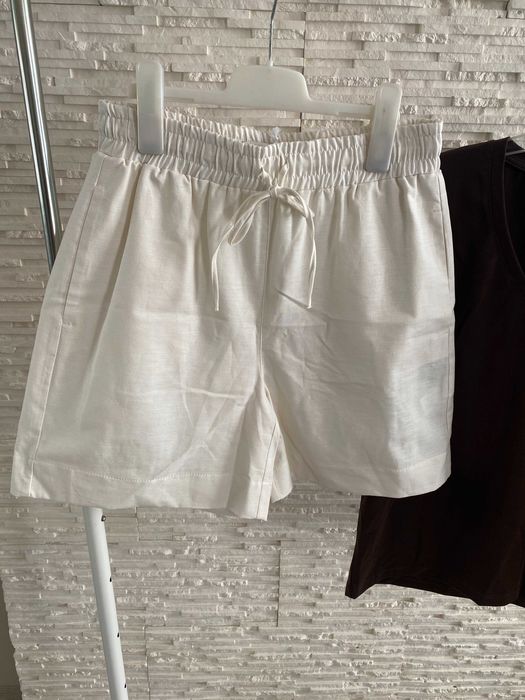 Lemonada nowe spodenki szorty bermudy lniane creme M-L