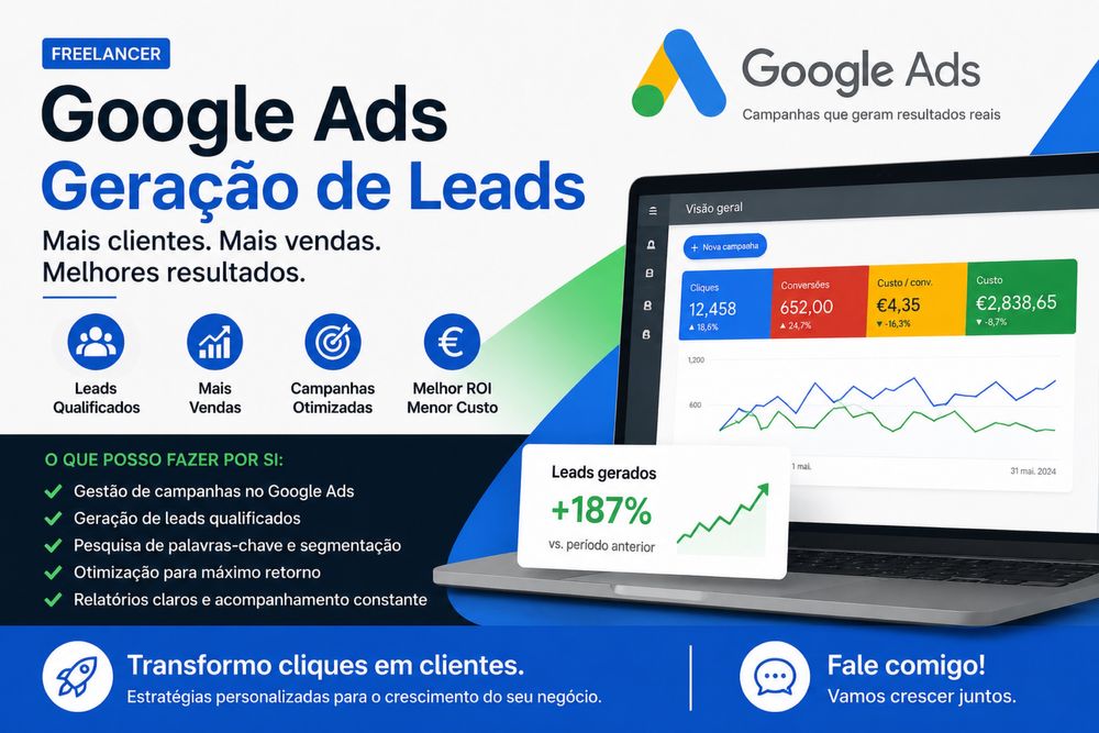 Freelancer Google Ads • Mais Clientes para o Seu Negócio