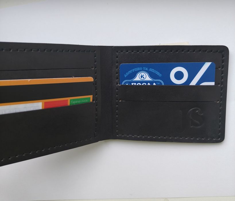 Мужской кожаный кошелек портмоне JS Leather ручная работа