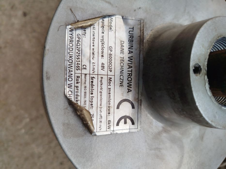 Turbina wiatrowa 48w  6000w