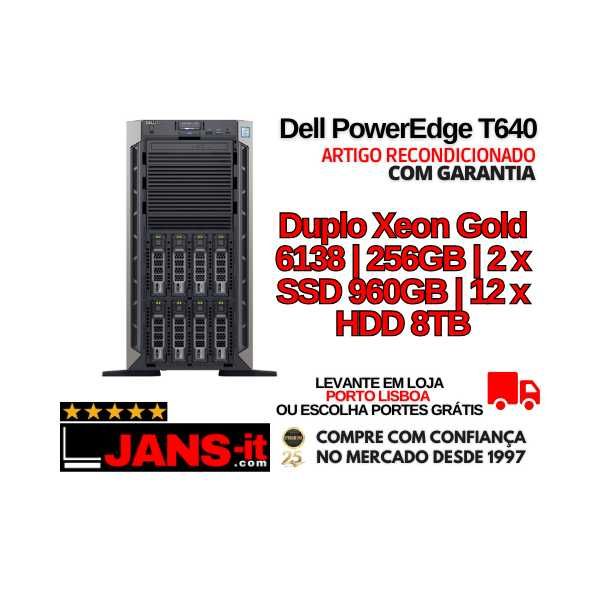Dell PowerEdge T640 LFF 6138 2P 256G 2xSSD 960GB + 12xHDD 8TB DP H75064739999017217120