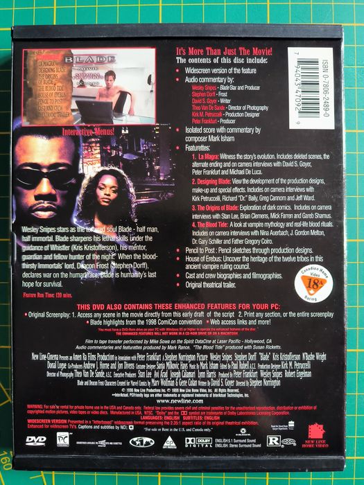 Blade DVD Video.